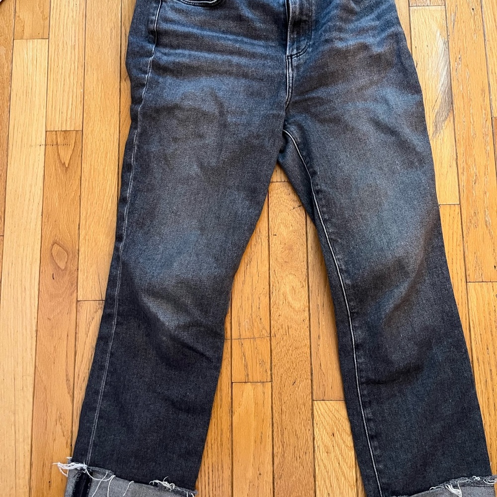 PAIGE petite Cindy Grey Straight Jeans